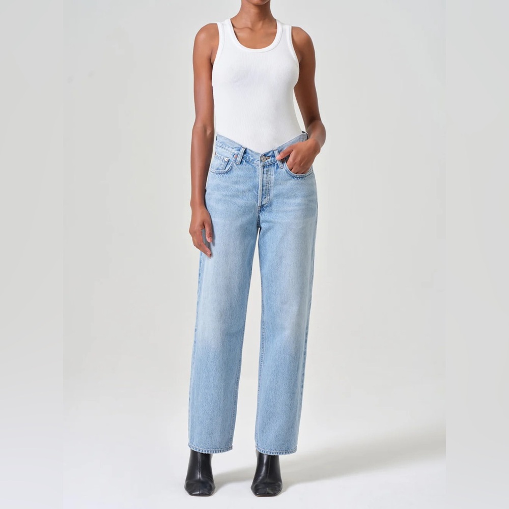 AGOLDE V-Waist High-Rise Straight-Leg Baggy Jeans - Prevail